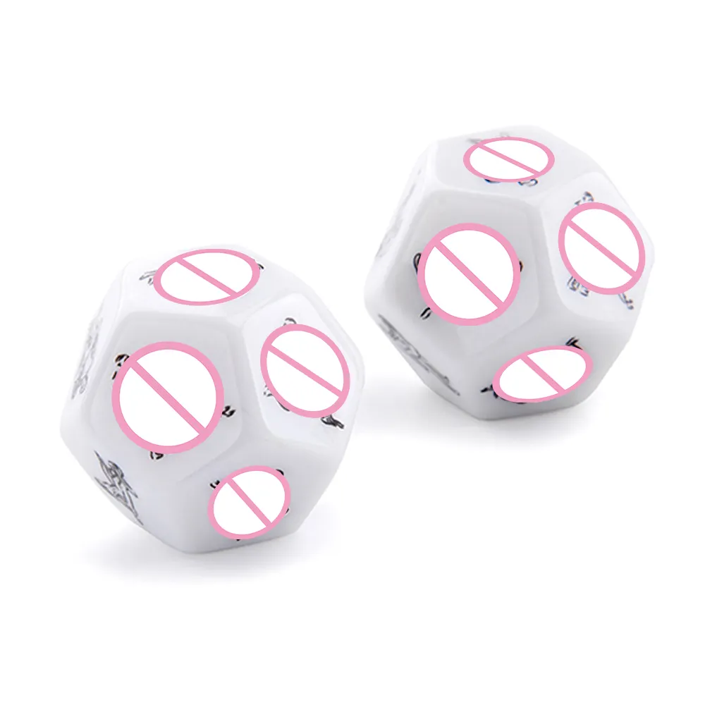 12-Sided Glowing Adult Sex Toys Customizable Family Game Set Funny Polyhedral Love Dice for Bar Pub Party for Couples