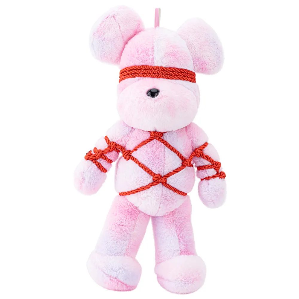 Cute Restraint Bear Couple Gift Plush Stuffed Animals Bdsm Ornaments Masks Handcuffs Binding Bondage Bear for Role Play