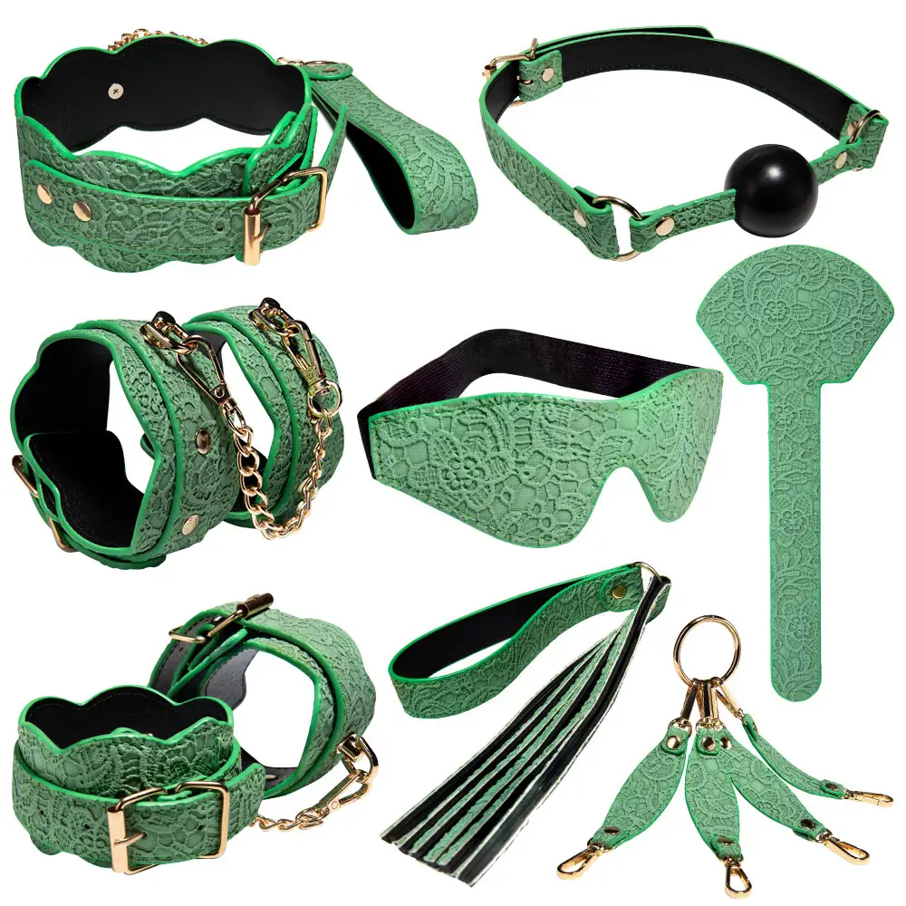 Sm Bondage Kit Spanking Whips Flirting Roleplay Slave Fetish Dog Chain Handcuffs Anal Plug Sex Toys for Men Woman