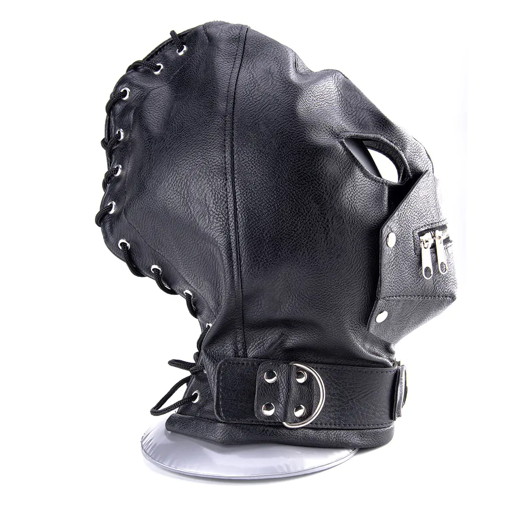 PVC Mask Bondage Fetish Headband SM Products Cosplay Leather Headwear BDSM Accessories Adult Factory SexShop