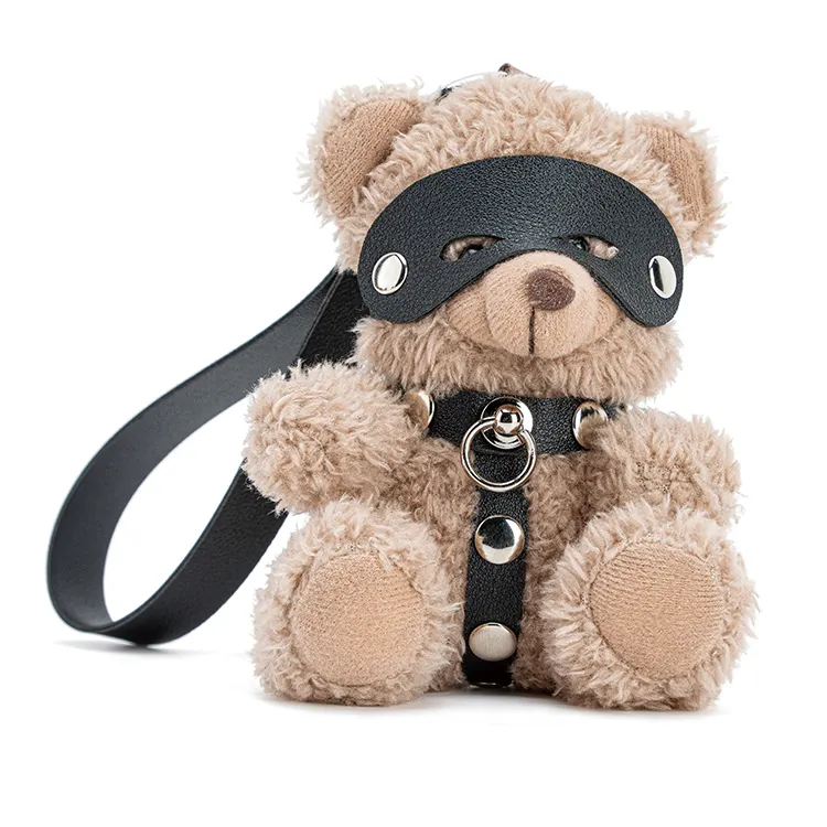 Cute Popular BDSM Love Gift Sex PU Leather Restraints Bondage Set Brown Bear Toys