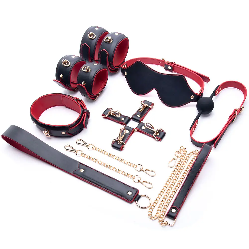 Red Black Adult Game Play Sm Sex Products BDSM Couples Bondage Set Sm Sex Toys Restraints Sm Bondage Kit