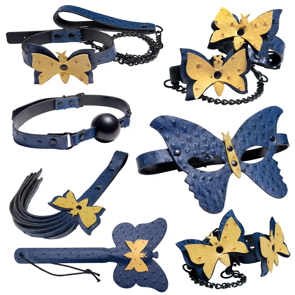 Adult Game Couple Bondage Kit Sexy Bdsm Bondage Dog Slave Glove PVC Leather Bondage Set Sex Toys Kits