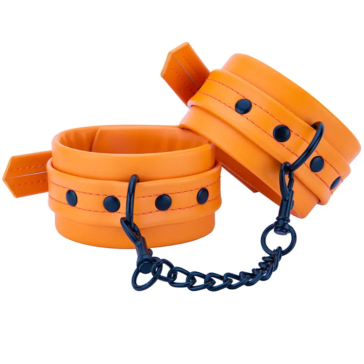 High Quality Bdsm Toys Leather Bondage Handcuff Slave Bdsm Wrist Cuffs for Hands and Feet Sm Sex Toy Products Handcuff