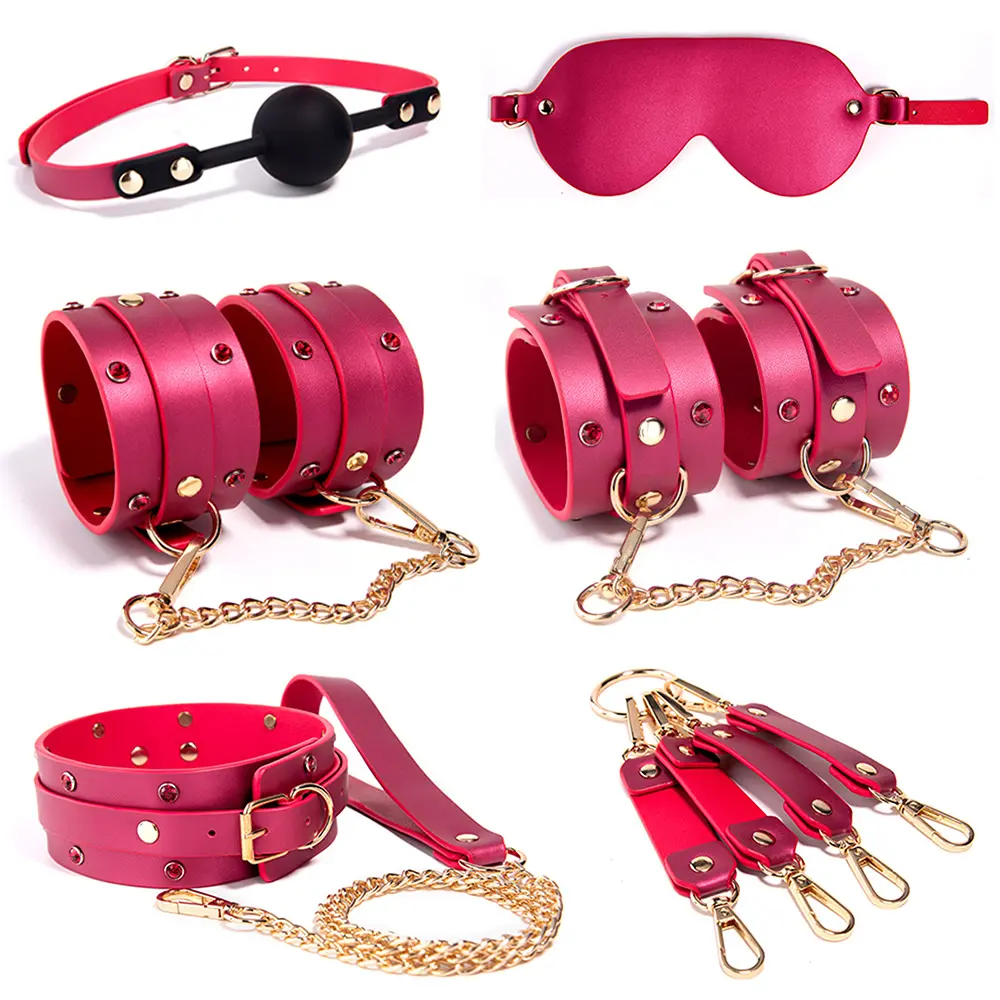 Adjustable Handcuffs Ankle Sex Bdsm Sex Bondage Set Bed Bondage Restraints 6pcs Sex Toys for Couple
