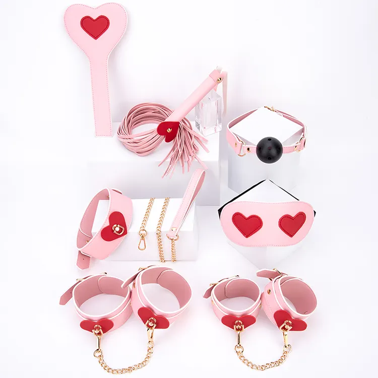 Leather Adult Penis Extenders Handcuffs Whips Detachable Mouth Chain Adapt Couples' SM Passionate Games Sex