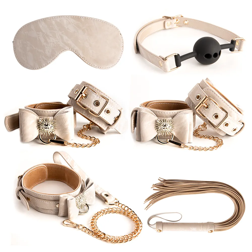 2025 6 PCS BDSM Bondage Kit Restraints Kit Soft Wrist Ankle Handcuff Sex Body Bondage Sm Kit Bdsm Product BF-40604