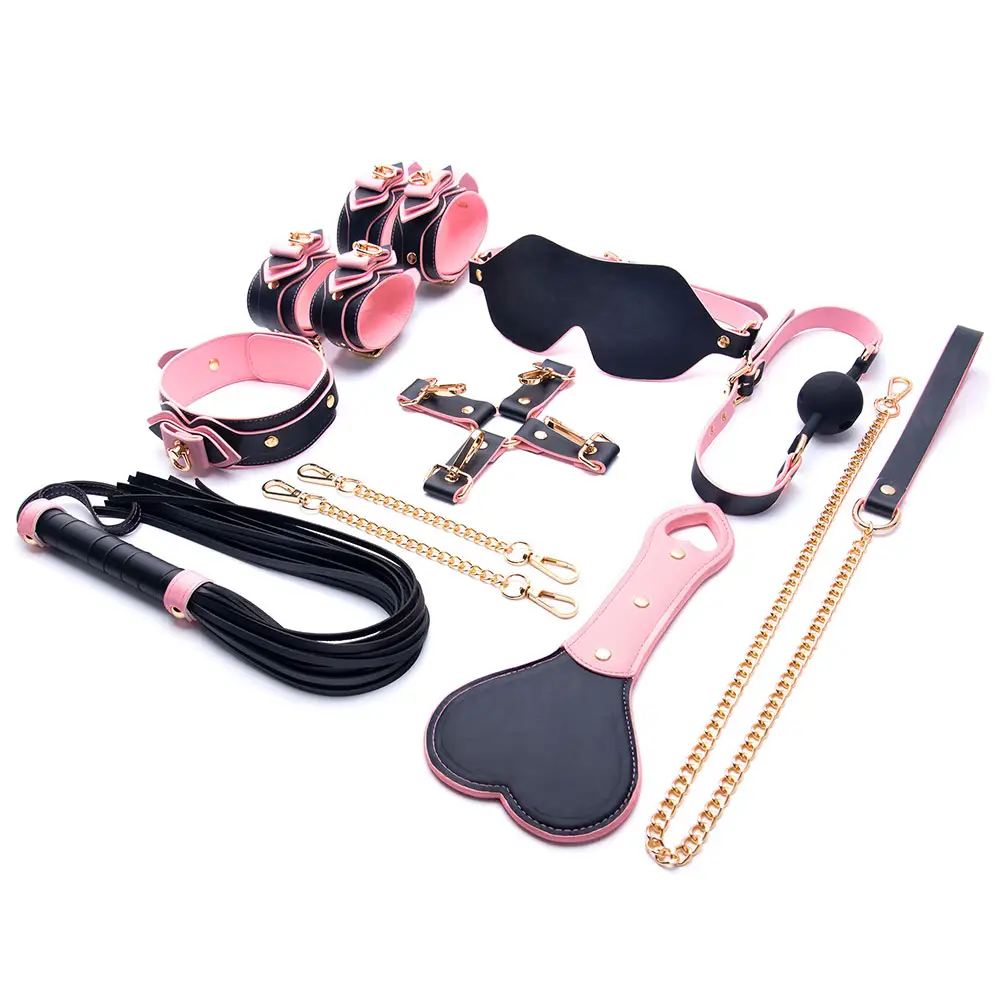 2026 New 8 PCS BDSM Bondage Kit Restraints Kit Soft Wrist Ankle Handcuff Sex Body Bondage Sm Kit Bdsm ProductBF-40852
