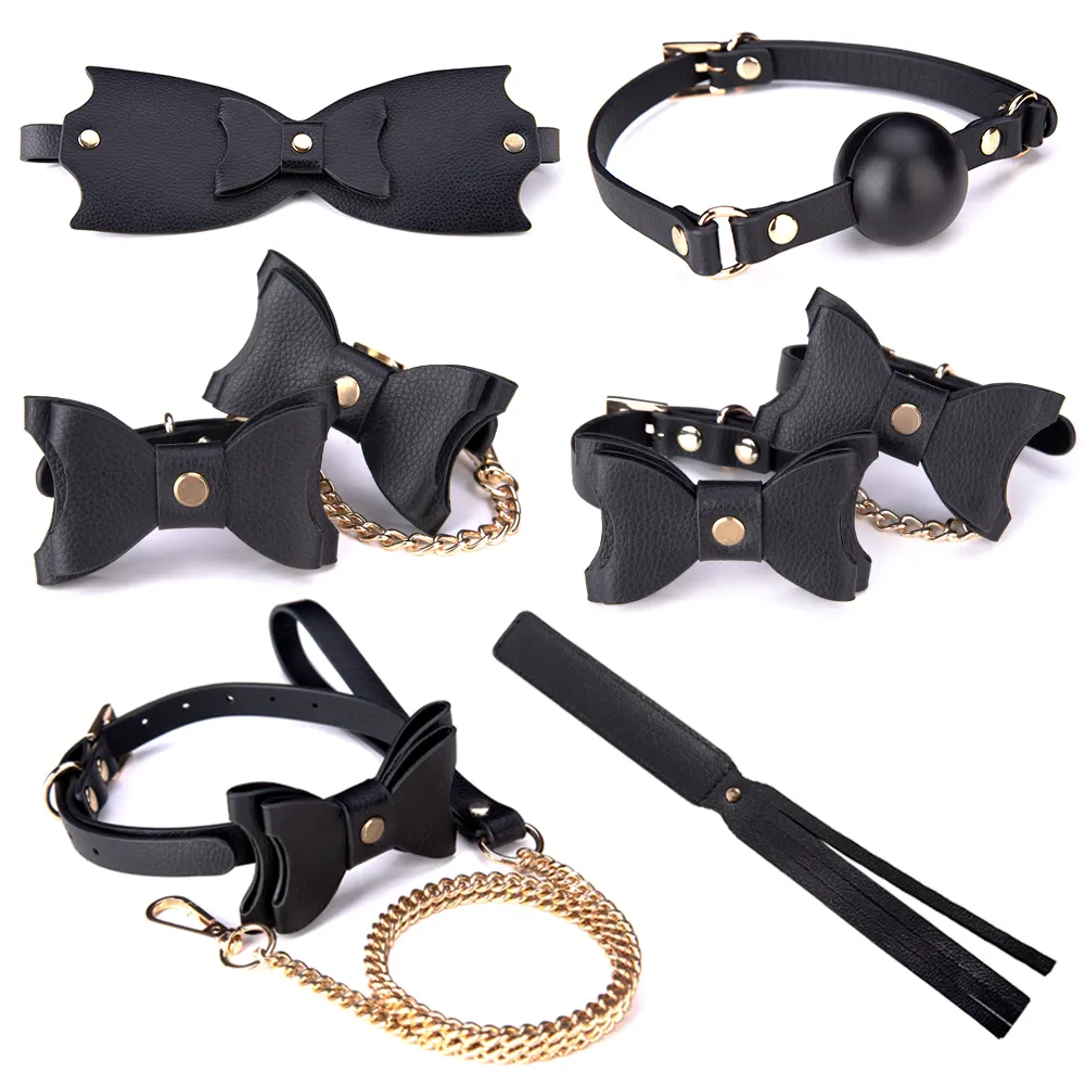 2026 New 7 PCS BDSM Bondage Kit Restraints Kit Soft Wrist Ankle Handcuff Sex Body Bondage Sm Kit Bdsm Product BF-40600