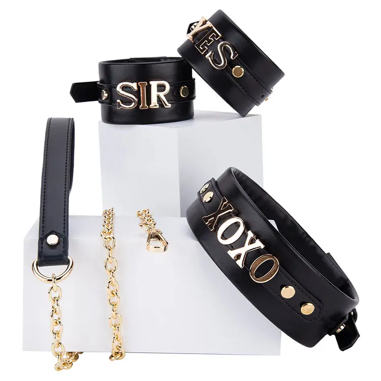 BDSM Bondage Kit for Couples Premium Adult Fetish Gear with Handcuffs Collar