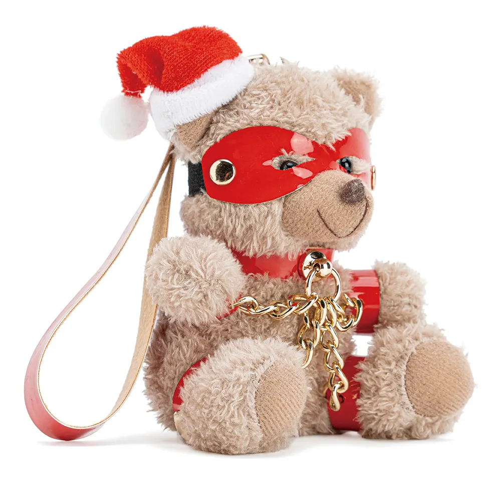Female PU Leather SM Bear Bondage Kit BDSM Sexy Couple Gothic Bra Belt Set Brown+Red Carnival Punk Costumes Gift Blindfold