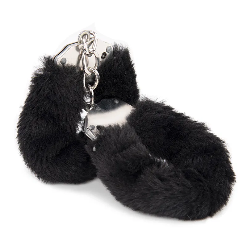 Classic Surface Plush  Fetish Bdsm Passion PU Leather  Bondage Handcuff