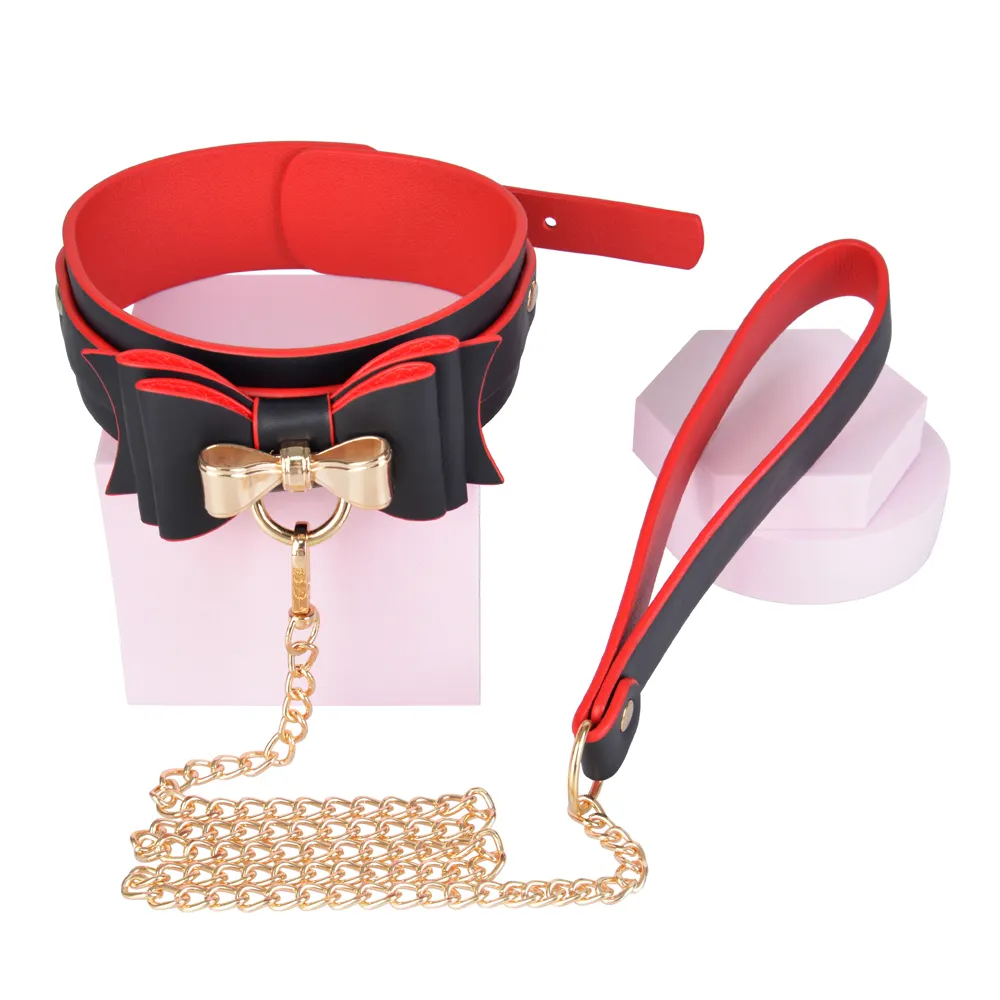 Wholesale 3pcs Set Adult BDSM Bondage Gear Restraint Handcuffs Nipple Clamp Whip Collar PU Leather Erotic Toy Kit for Couples
