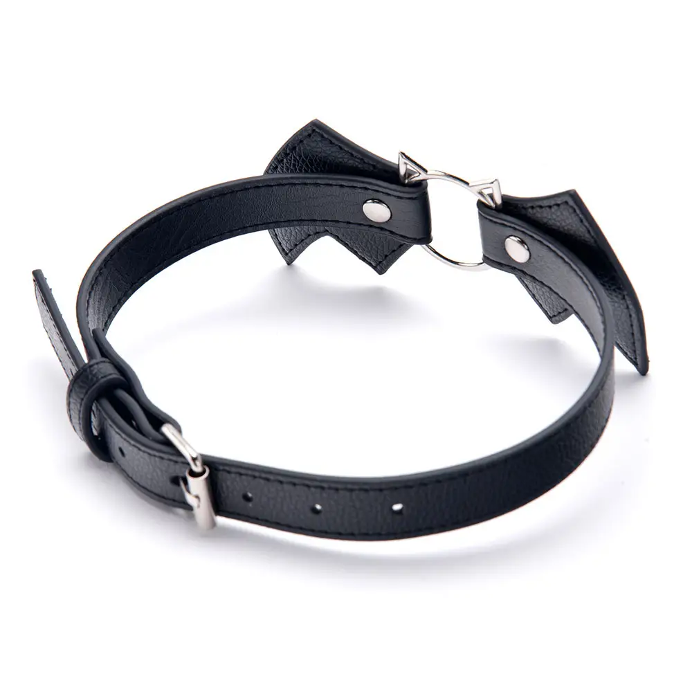 Punk Gothic Bat Wings Vampire Leather Collar BDSM Bondage Halloween Christmas Choker Necklace Black 100% Waterproof CE Certified