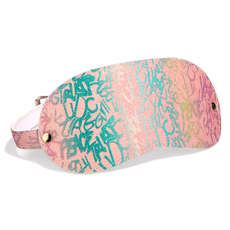 Futurism PU Leather Bondage Mask Ornate Face Harness with Adjustable Straps Blending Avant Garde Style with Restrained Edge