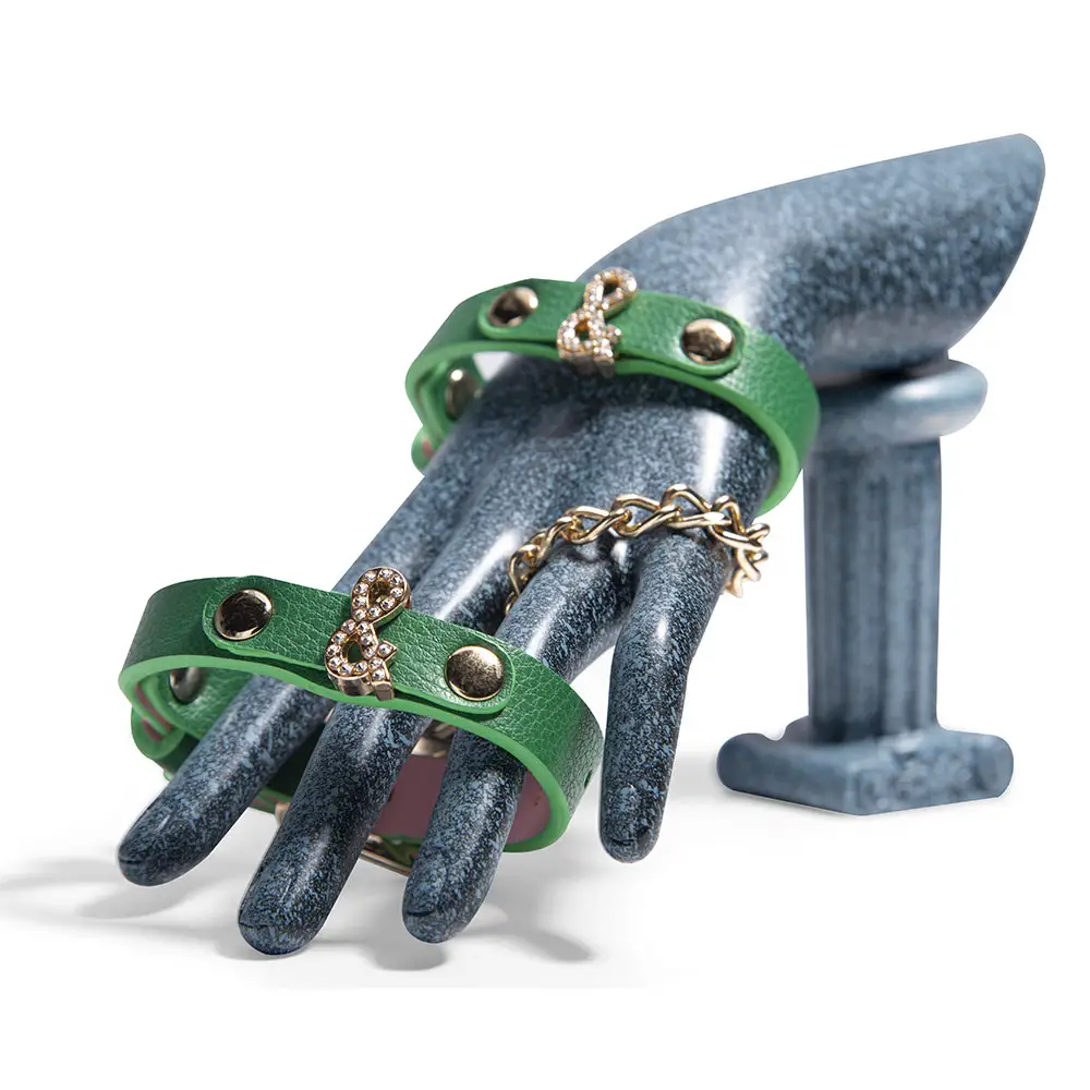 Soft PU Leather 2 Piece BDSM Restraint Set Handcuffs Intimate Sex Toys for Adults