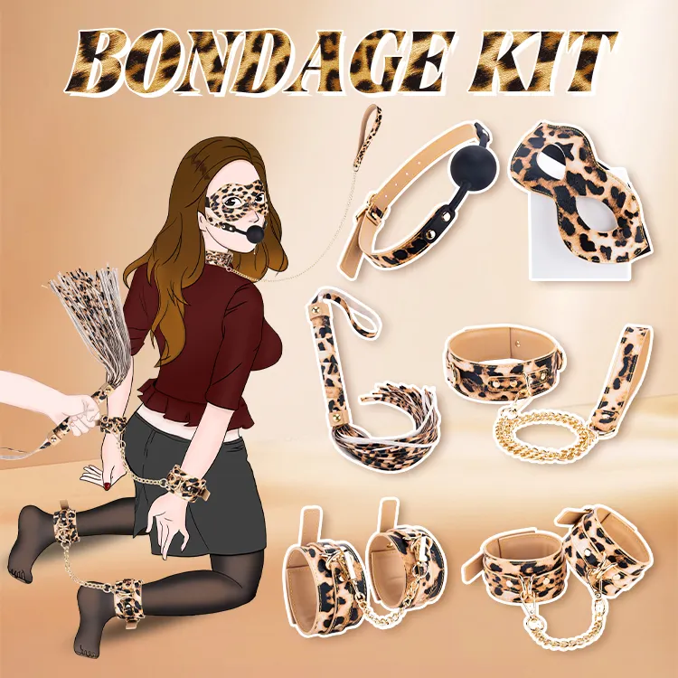 Complete 6PCS BDSM Bondage Set for Couples Beginner Friendly Restraint Kit for Adult Role Play Cosplay Fetish Fantasy