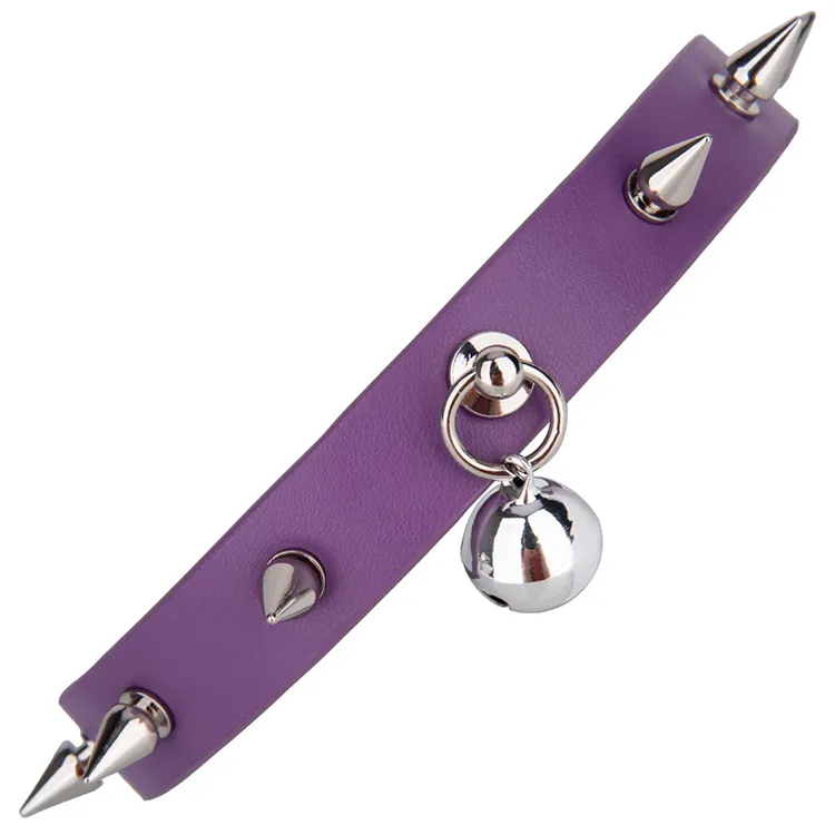 Beautiful Couple Games Sex PU Leather Bondage Set Woman  Necklace