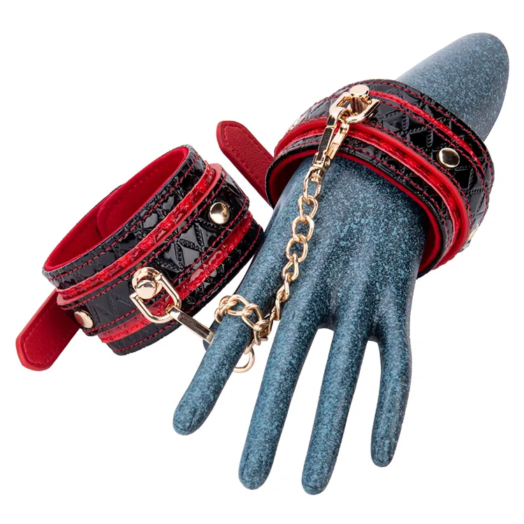 Premium PU Leather Restraint Handcuffs BDSM Erotic Adult Toys for Couples SM Bondage Exploration