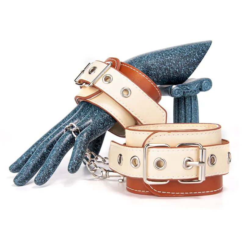 BDSM PU Leather Handcuffs Professional Restraint Toys for Adult SM Bondage Fun and Intense Play
