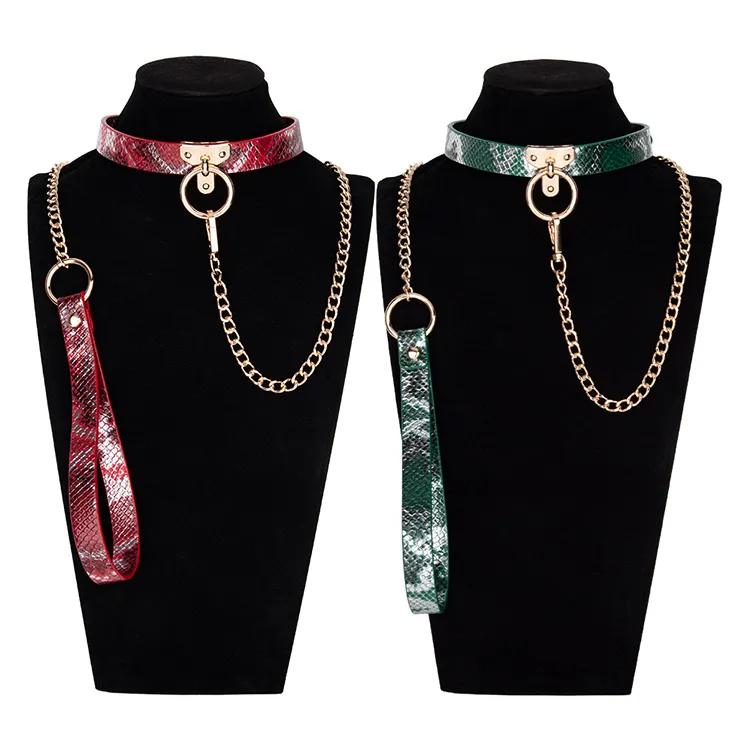 Gothic Punk Female Collar and Chain Bondage Kit BDSM Carnival Set Perfect Gift for Couples' Adult Games