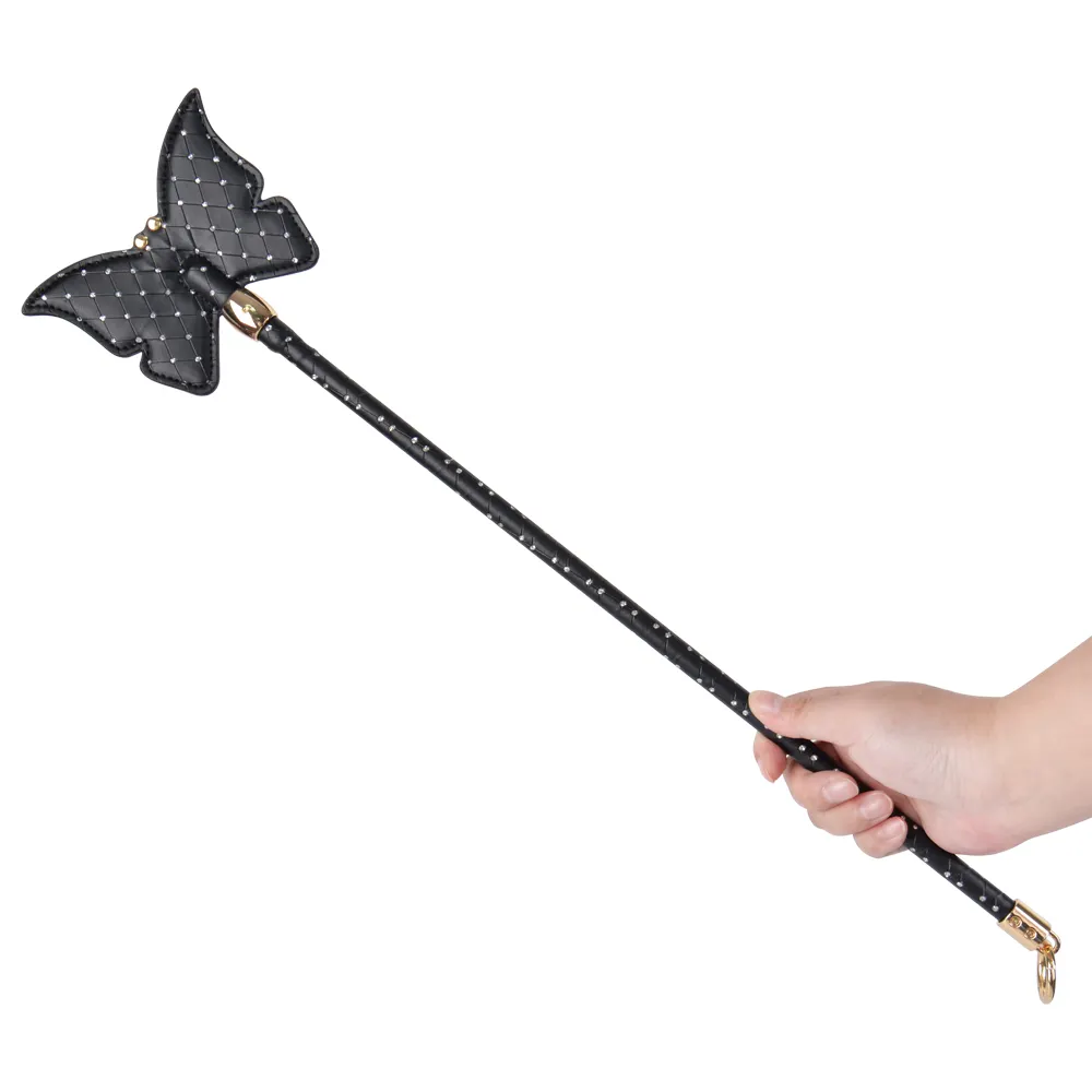 Rhinestone Embellished Butterfly BDSM Spanking Paddle Waterproof Adult SM Bondage Gear Toy