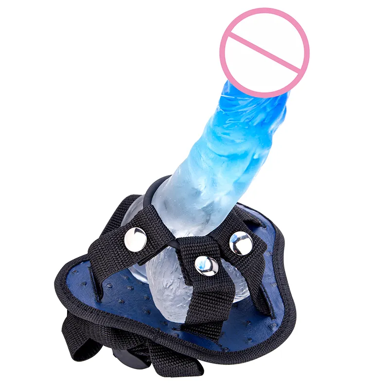 Wearable Strap-on PVC Dildo for Women-BDSM Anal Fun Sex Toy with Restraints