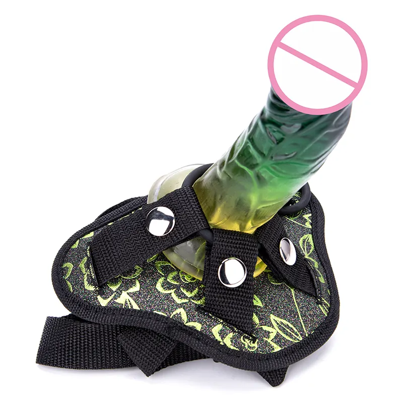 Soft Waterproof Eco-Friendly Lesbian Dildos Vibrators with Strap and Belt for Adult Masturbation Tools Gays Using