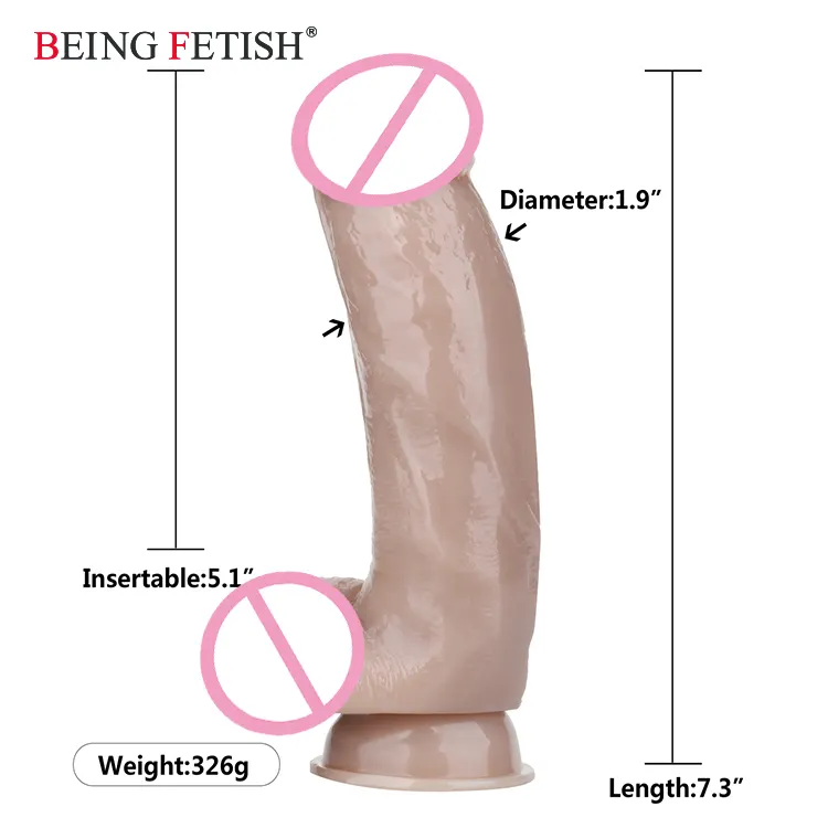 Rubber Dildos With Balls Sex Product Sex Toy Ass for Women