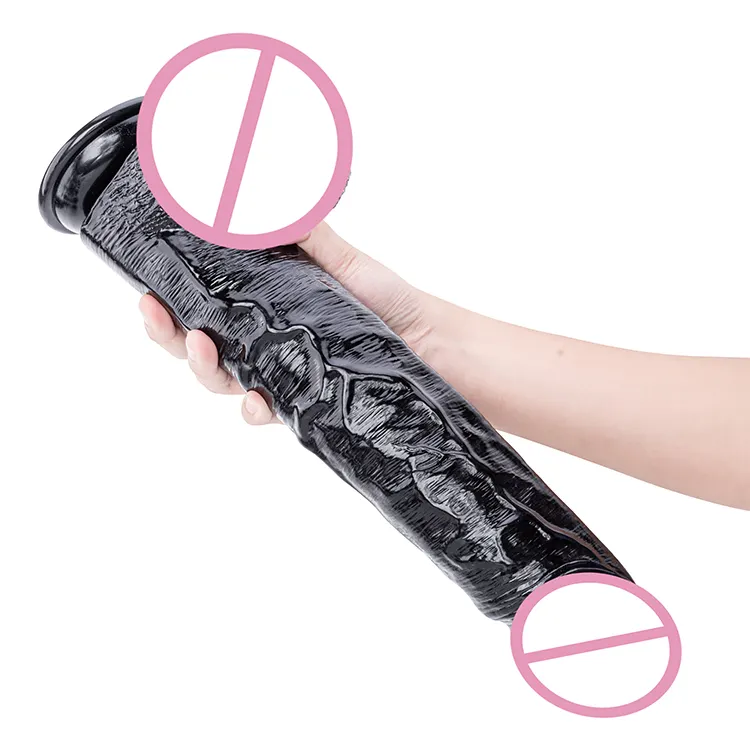 Realistic Soft Black PVC Dildo Anal Plug for Women Big Cock Butt Plug Adult Sex Toy