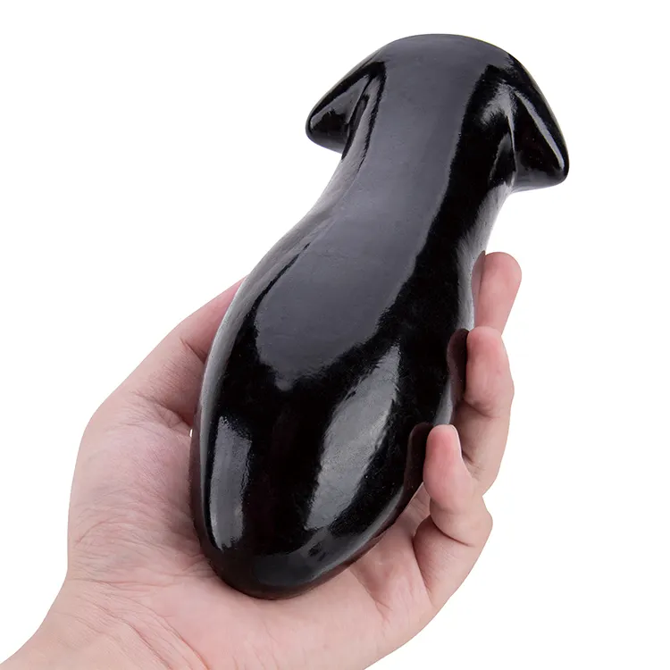 Soft PVC Material Black Sexy Big Shape Dildo with Suction Cup Adult Sex Toys for Women's Sex Game