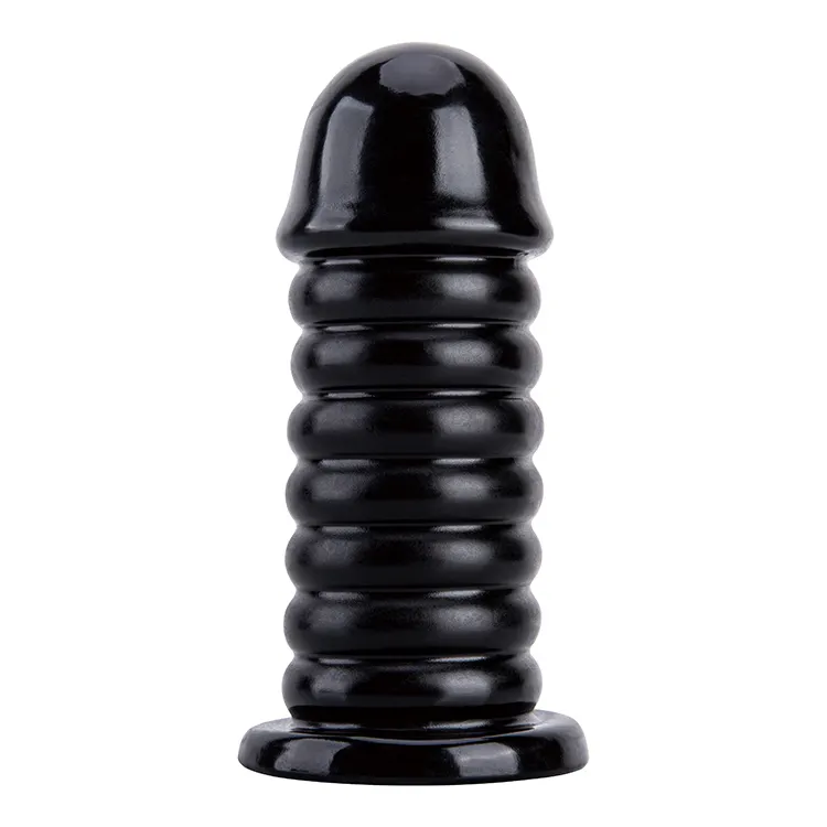 Large Soft PVC Eco-Friendly 100% Waterproof Anal Plug Realistic Monster Alien Dildo Black 150mm Insertable Women's Anal Play