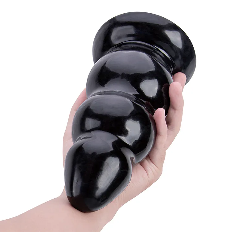 Realistic Soft PVC Eco-Friendly Anal Plug Huge G-Spot Dildo Big Black 220mm Length 100% Waterproof 115mm Diameter Being Fetish