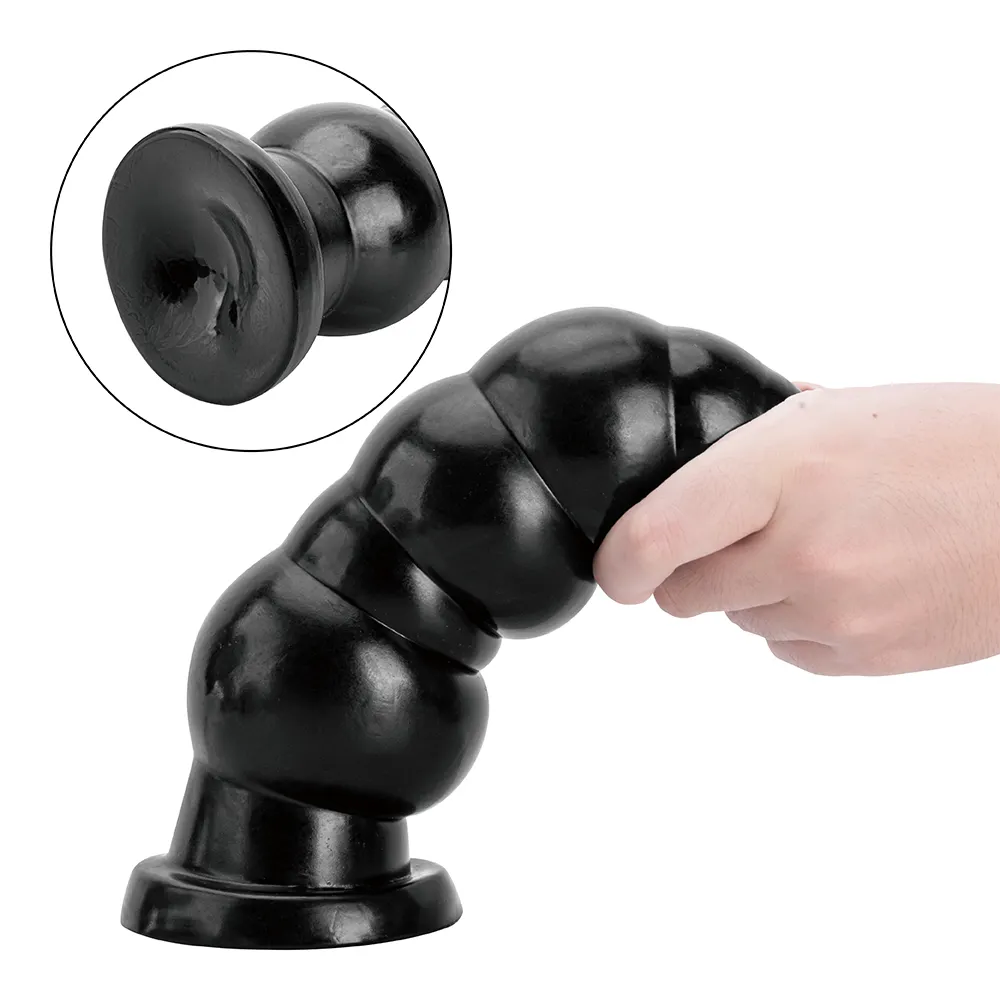 Hot Sales Black Jelly Dildo Anal Plug Toys Realistic Lifelike Monster Shape with Medical PVC Material Soft and Realistic