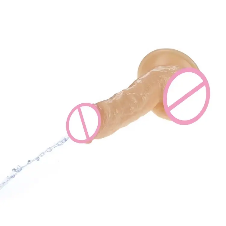 ODM OEM Flesh PVC Male Rubber Penis Realistic Ejaculating Water Spray Squirting Dildo Big Dildos Ejaculator