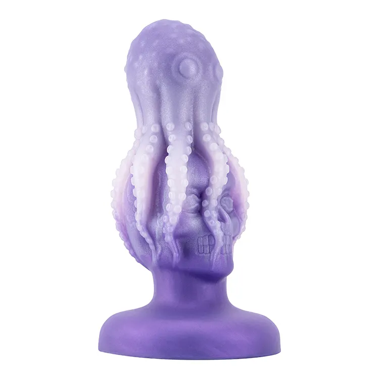 Hot Selling Women's Liquid Silicone Dildos Soft Mini Butt Plug Shape with Luminous Mixed Colors and Glowing Effect