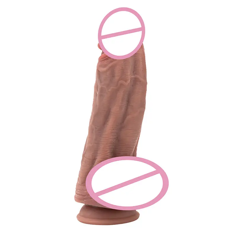 Female Silicone Soft Eco-Friendly Massage Penis Dildo Women Lesbians Realistic Vagina Suction Cup Anal Butt Plug 100% Waterproof