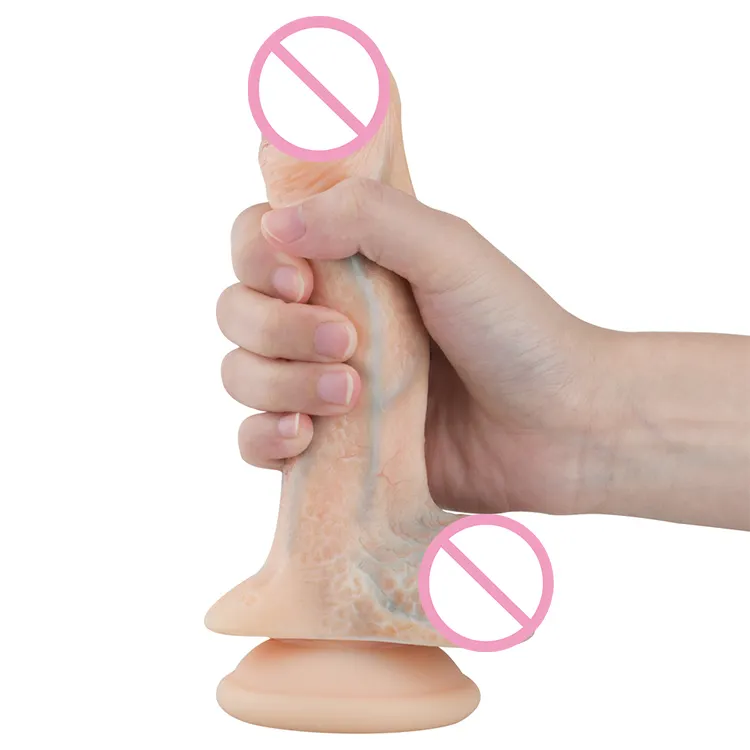 Female Silicone Simulated Big Dildo Suction Cup Massage Device Soft Adult Sexual Product for Masturbation