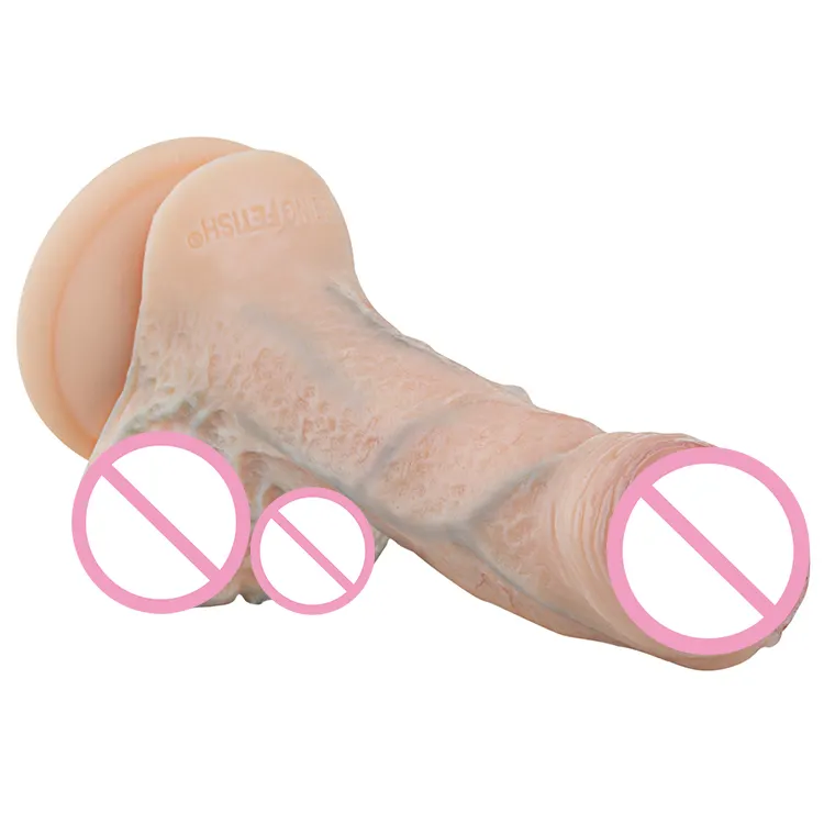 Female Silicone Masturbator Adult Sex Toy Soft Average Dildo with Suction Cup Battery-Free for Women