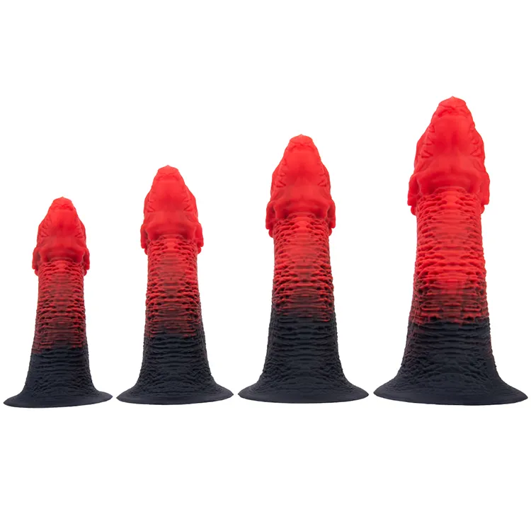 Realistic Big Monster Suction Cup Base Gesture Dual Dicks Anal Silicone Dildo for Adult Games
