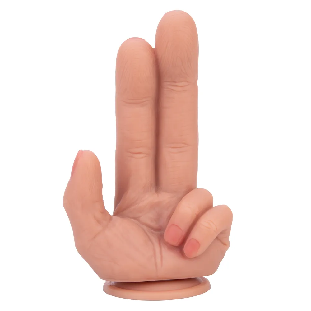 Realistic Liquid Silicone Finger Refers Gay Fun Massage Masturbator Finger Dildo Huge Anal Plug for Woman Realistic Large Dildo