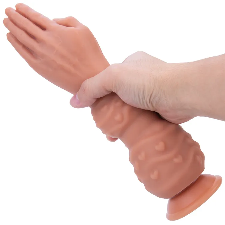 Lifelike Soft Silicone Flesh Color Hand-shaped Dildo Anal Stimulator Artificial Fist Male Female Sex Toy Waterproof 308mm Length