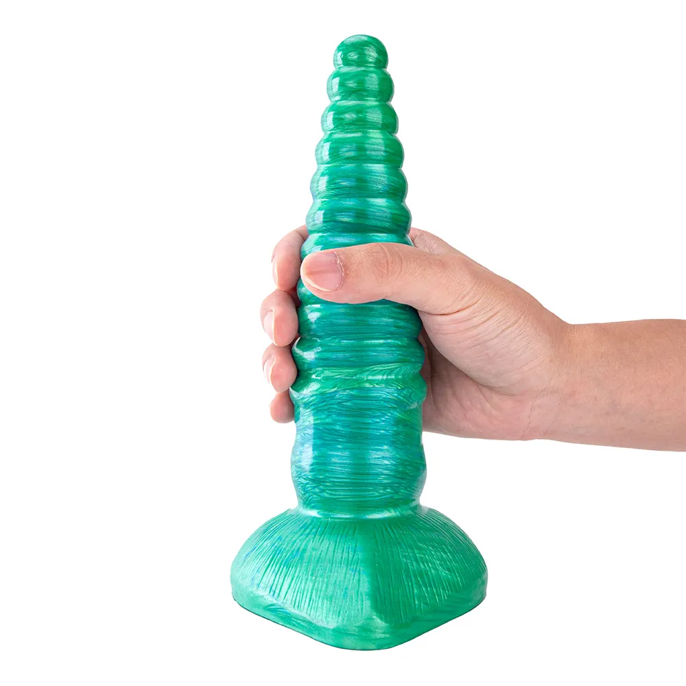 Colorful Liquid Silicone Anal Plug Sex Toys Soft Monster Dildo Prostate Massage & Anal Butt Plug Featuring Alien Animal Design
