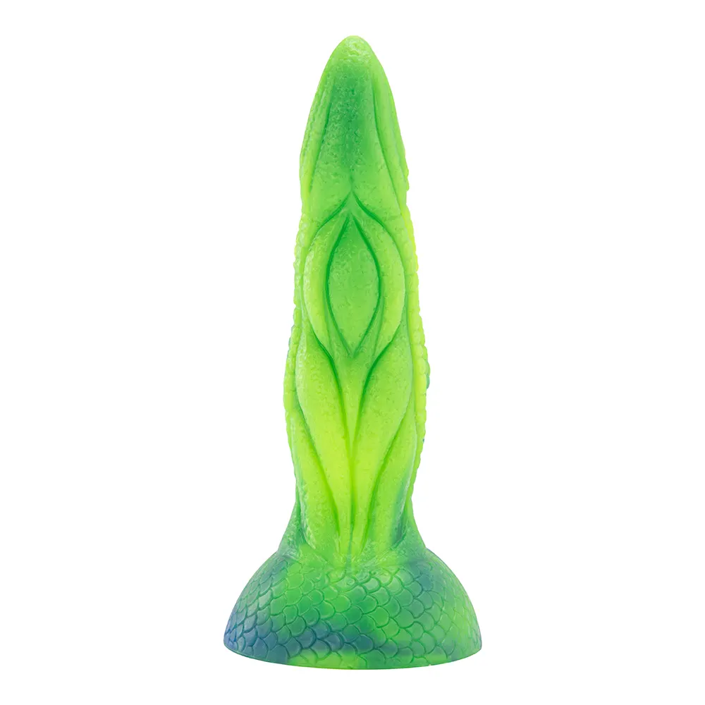 Female Masturbator Monster Dildo Silicone Dildos for Women Soft Glow Dark Green 100% Waterproof Eco-Friendly Adult Sex Toy 193mm
