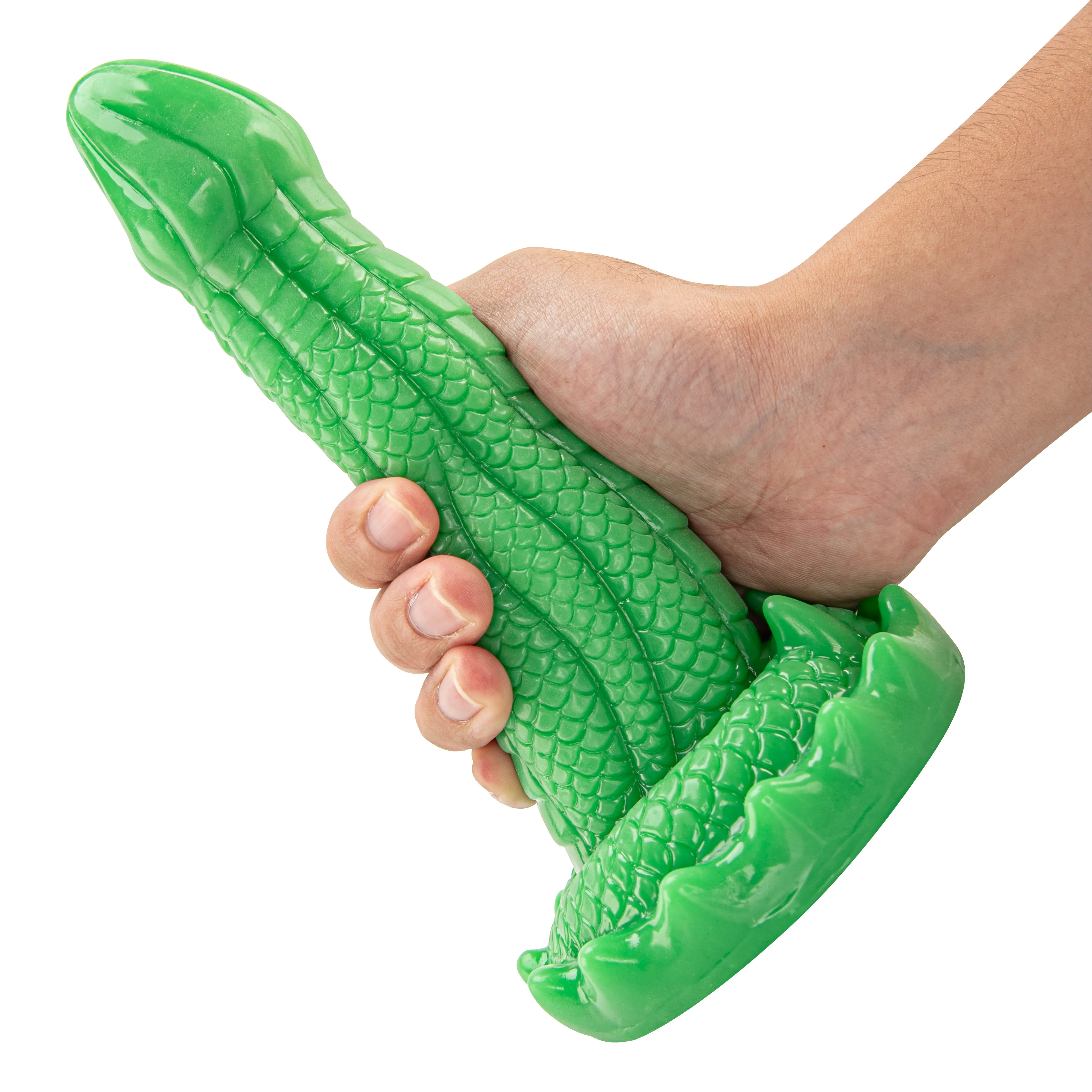 New Arrival Being Fetish Green PVC Monster Dildo Soft Male Female Masturbation Device Dragon Scales Texture Anal Plug 100%