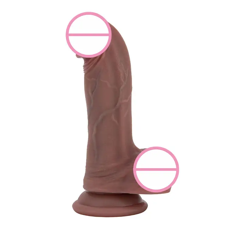 Hot Sell High Quality  Safe Material Moderate Hardness Silicone Dildo Adult Games