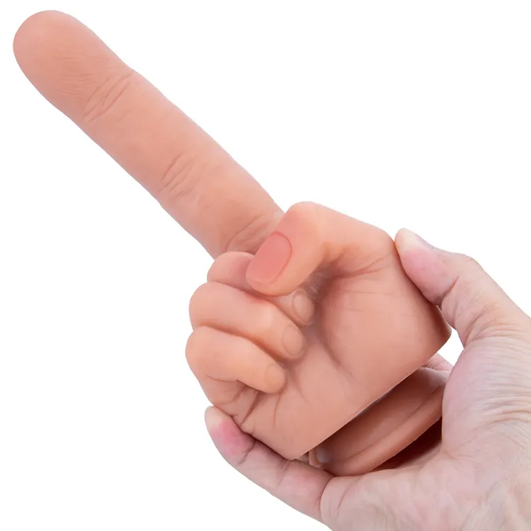 Silicone Soft Finger Shaped Monster Cock Dragon Animal Dildo Flesh Color Eco-Friendly Women Men 100% Waterproof 225mm Length