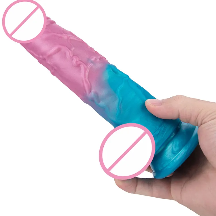 Soft Blue+Pink Eco-Friendly Silicone Dildos Vibrator Telescopic Rotating Shaking Heating Adult Sex Toy Great Simulation Penis