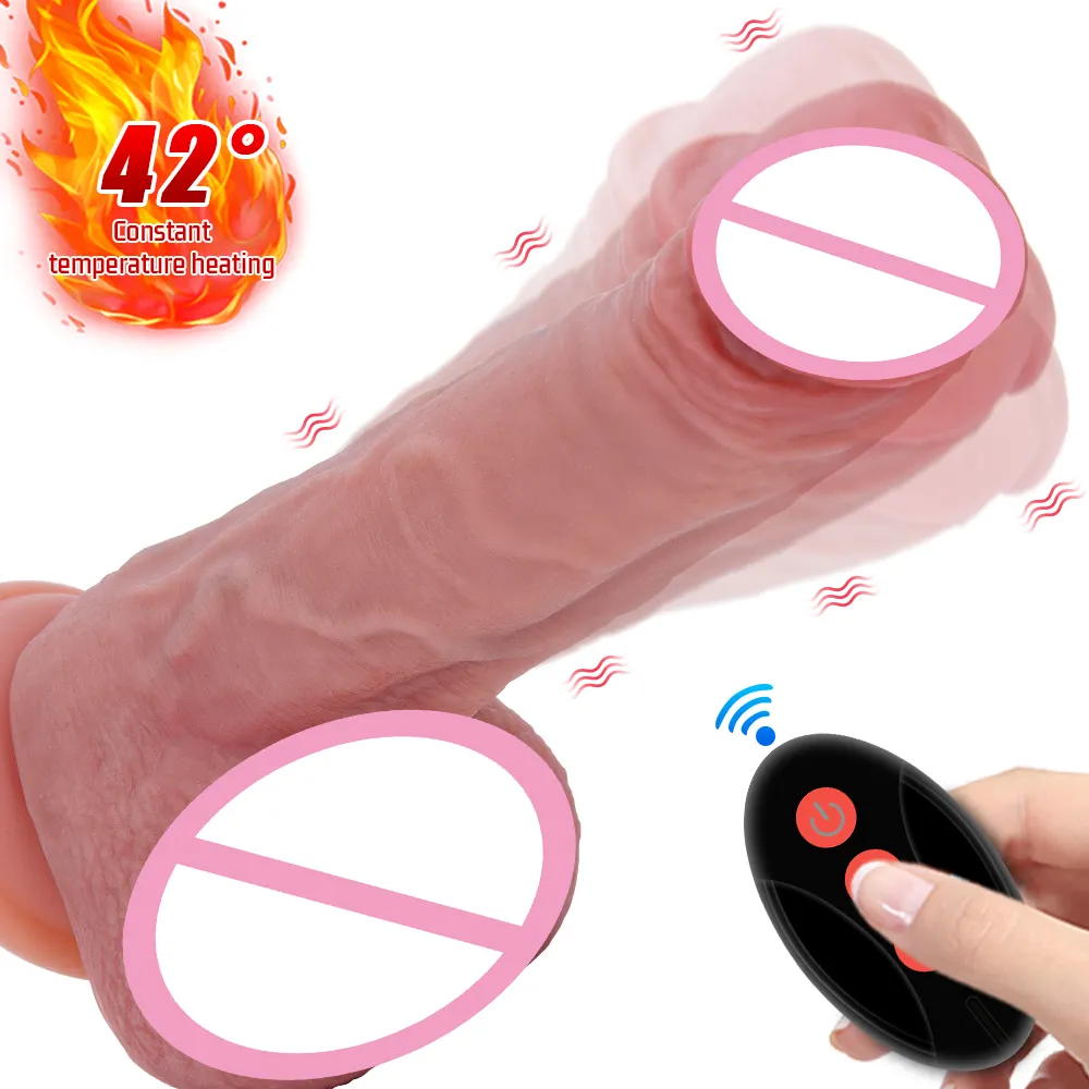 High Quality Thrusting G Spot Realistic Dildo Telescopic Penis Vibrators Sex Toys Remote Control Dildos