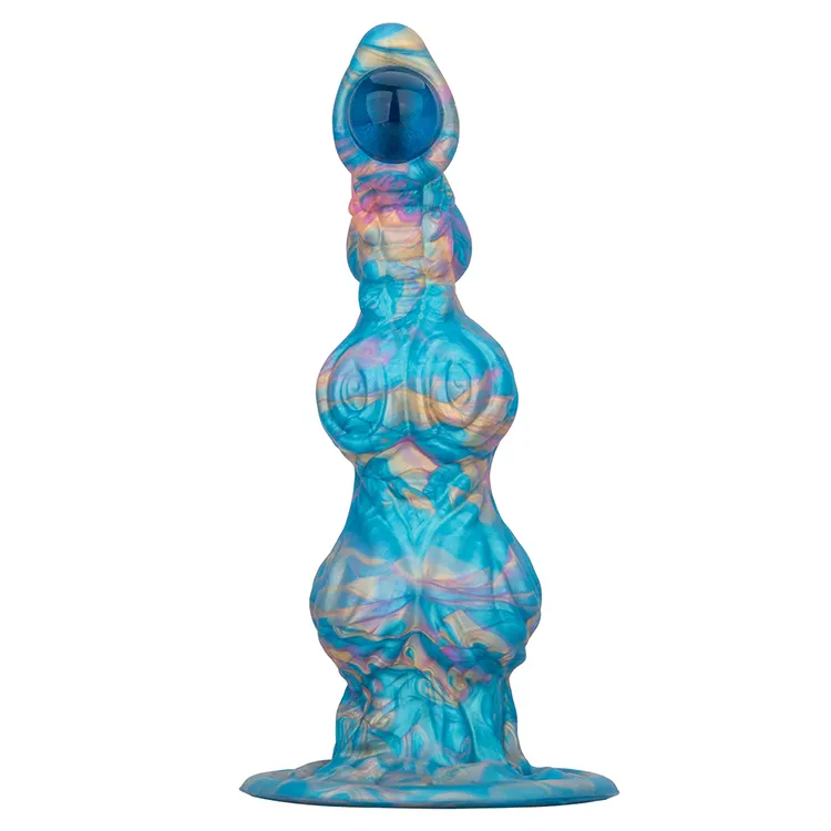 Colorful Suction Cup Big Cock Dual Dicks Stimulator Monster Silicone Dildo